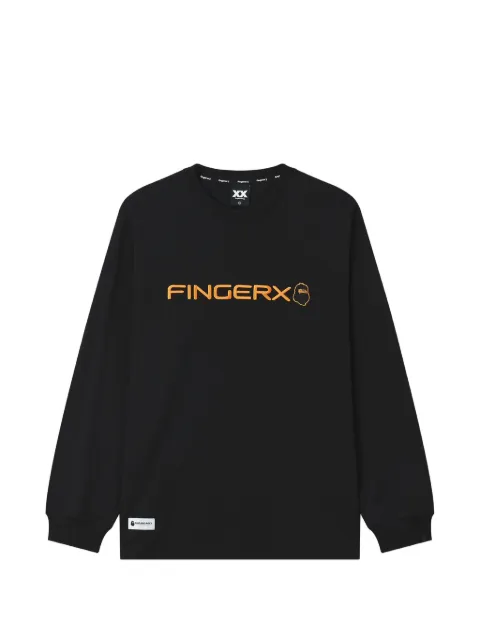 FINGERCROXX logo-embroidered long-sleeve T-shirt