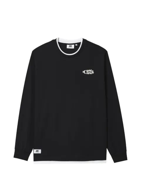 CHOCOOLATE logo-print layered-effect T-shirt