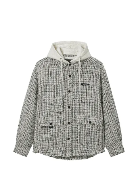 Musium Div. tweed-effect hooded jacket