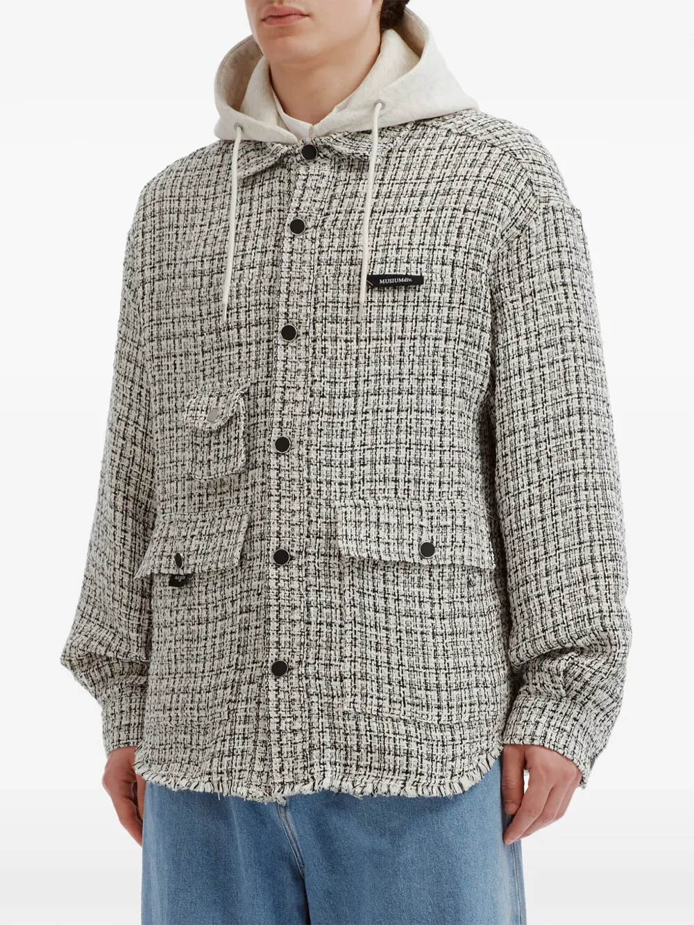 Musium Div. Jack met capuchon en tweed-effect Beige