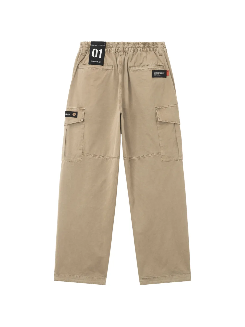izzue logo-patch cargo pants Beige