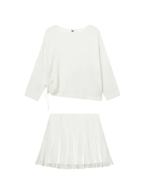 b+ab pleated mini skirt set 