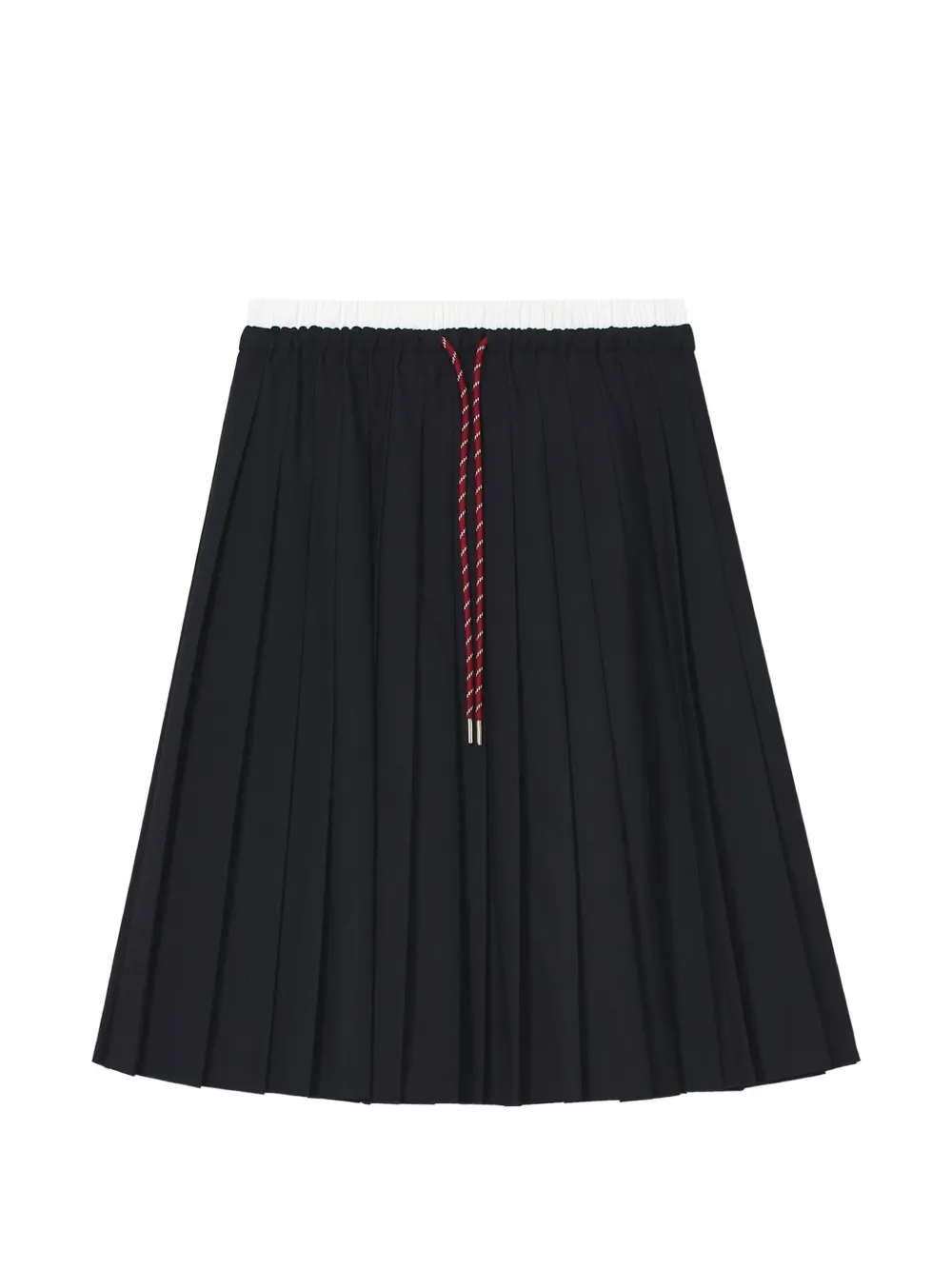 tout a coup pleated drawstring midi skirt - Nero