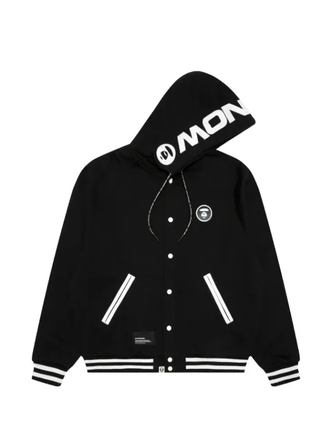 AAPE BY *A BATHING APE® logo-patch button-up hoodie