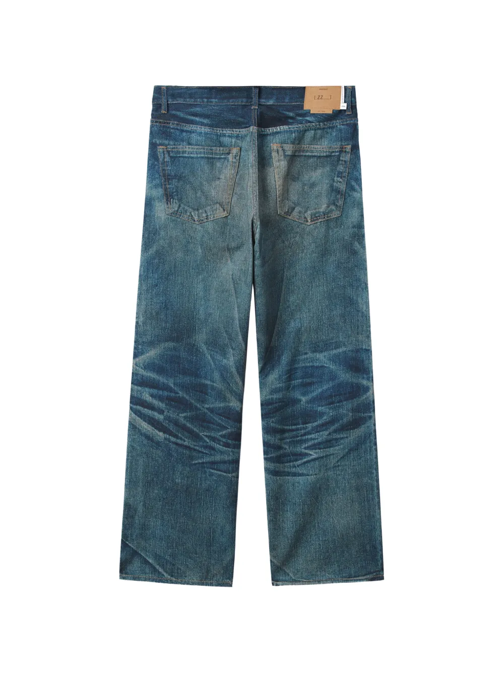 izzue Straight jeans met vervaagd effect Blauw