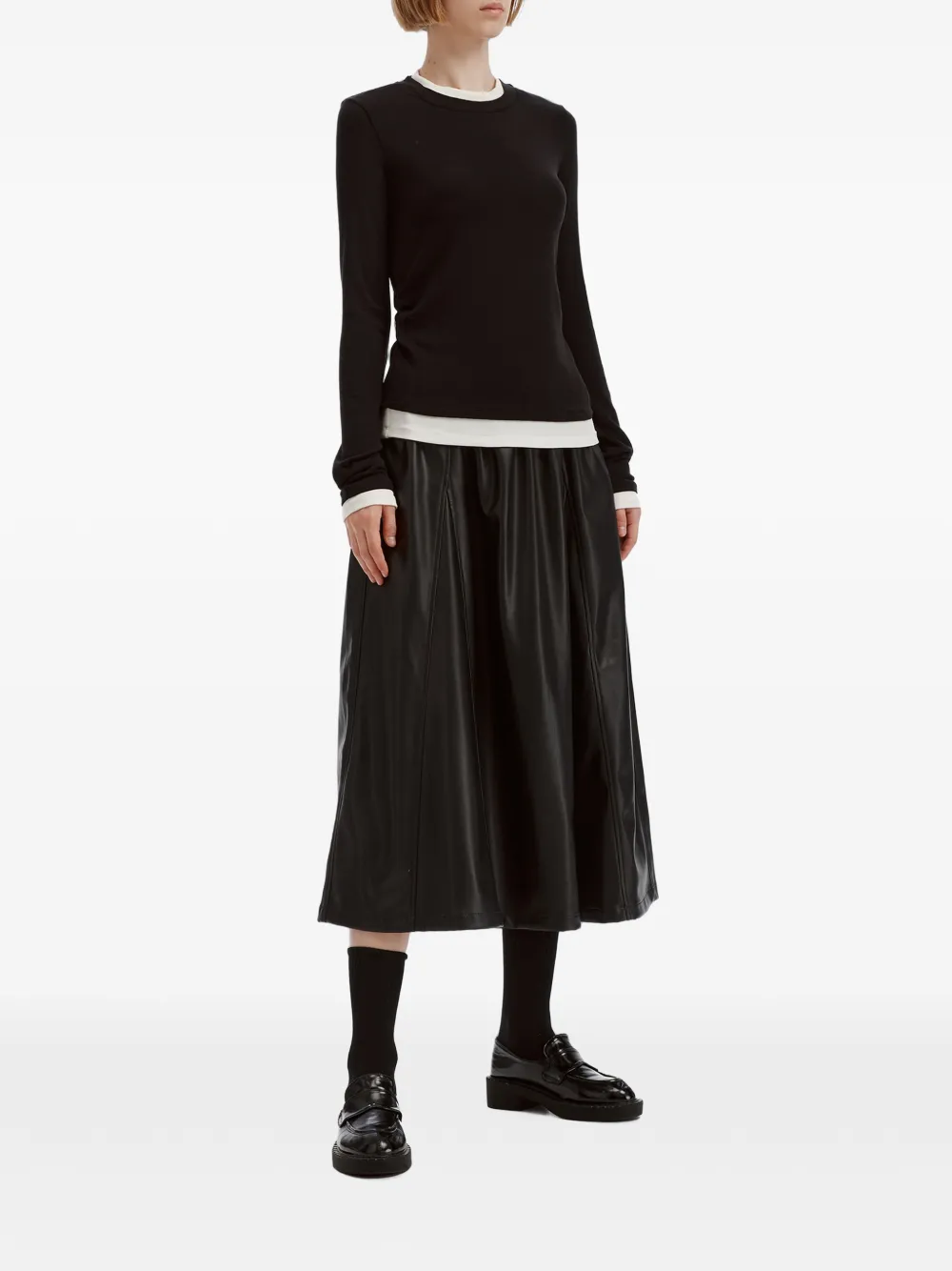 tout a coup Elastische rok met vlakken Zwart