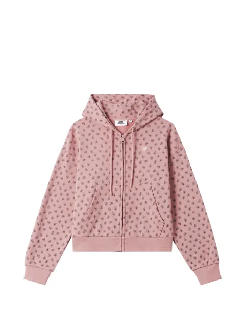 CHOCOOLATE hoodie zippé à motif monogrammé