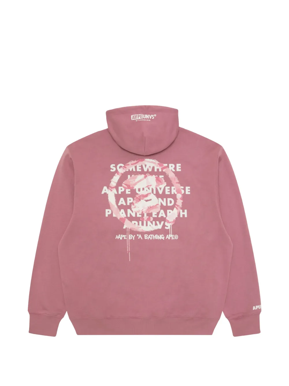 AAPE BY *A BATHING APE Hoodie met logoprint en rits Roze