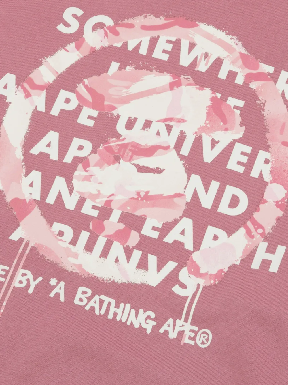 AAPE BY *A BATHING APE Hoodie met logoprint en rits Roze
