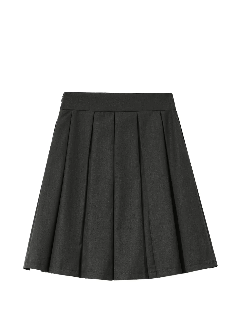 Mini Cream pleated layered skirt