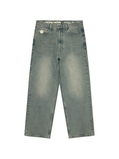 AAPE BY *A BATHING APE® logo-embroidered straight-leg jeans