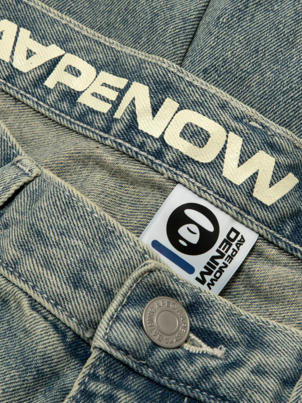 AAPE BY *A BATHING APE Straight jeans Blauw