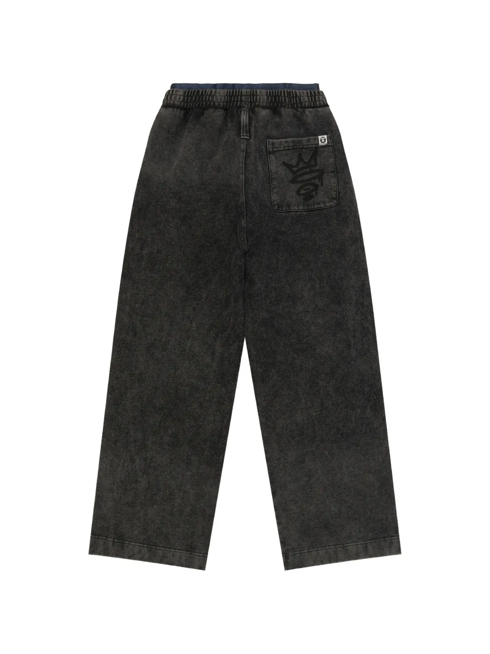 AAPE BY *A BATHING APE Joggingbroek met hartbedel en acid-wassing Zwart