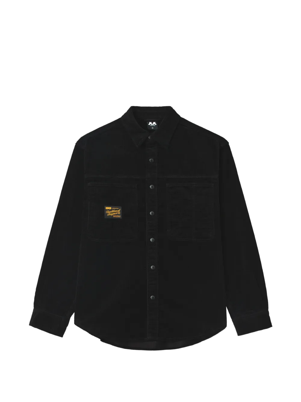 FINGERCROXX Cordhemd mit Logo-Patch | Schwarz | Image 1