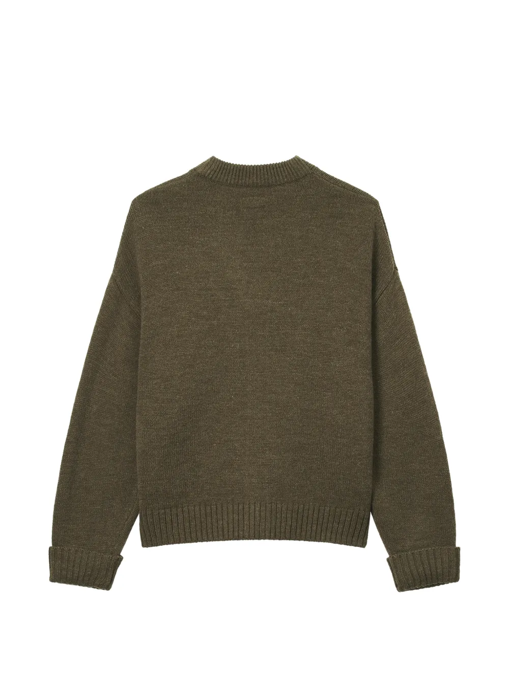 izzue logo-patch V-neck cardigan Groen