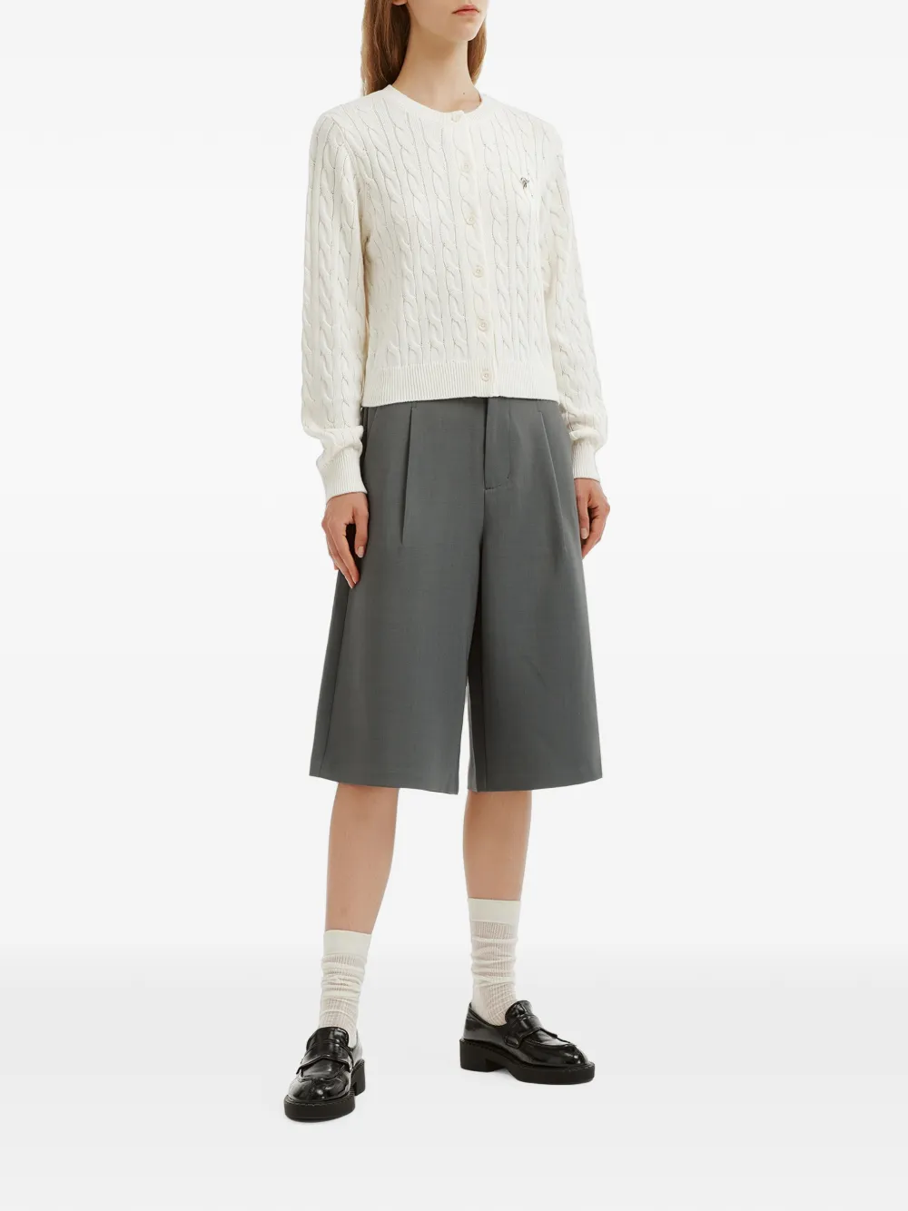 b+ab Shorts met wijde pijpen Grijs