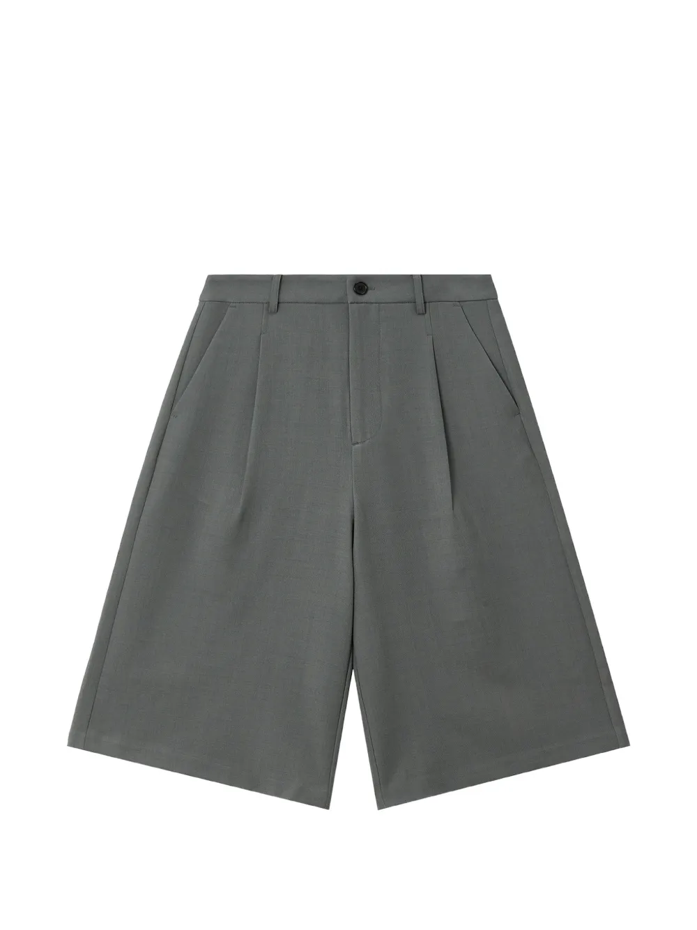 B+ab Wide-leg Tailored Shorts In Grey