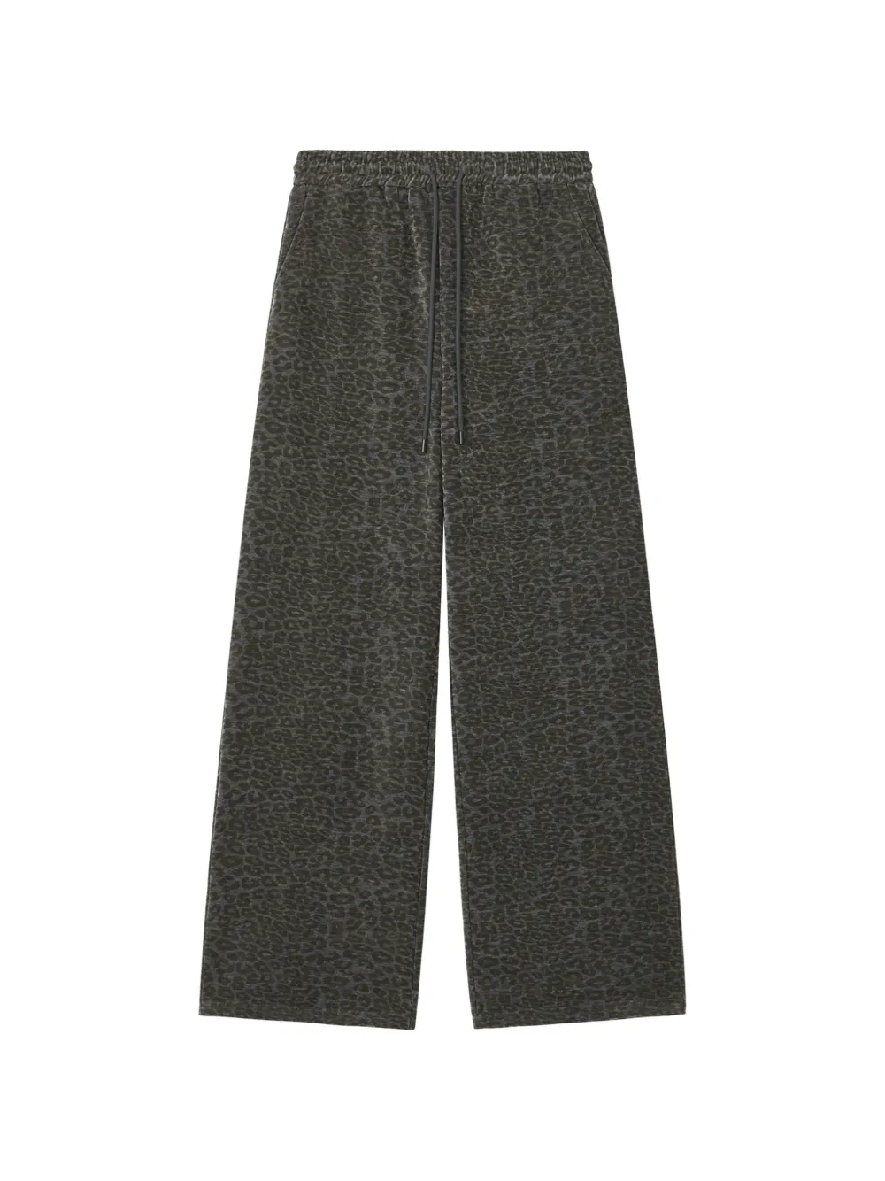 tout a coup leopard-print drawstring track pants - Grigio
