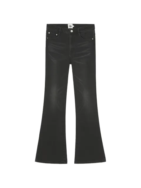 b+ab faded flared-leg jeans
