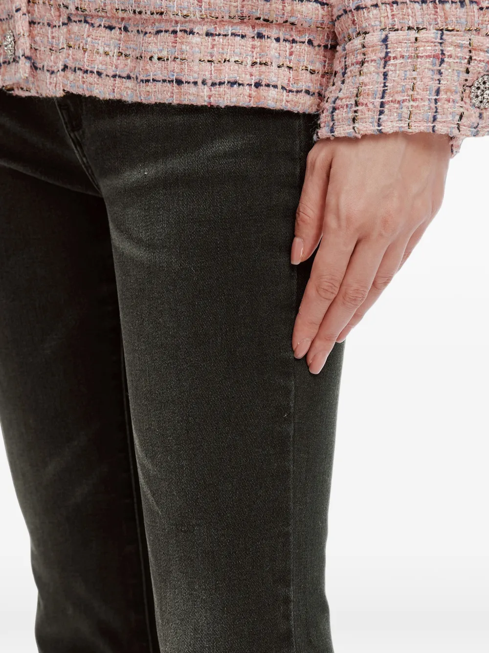b+ab Flared jeans met vervaagd effect Zwart