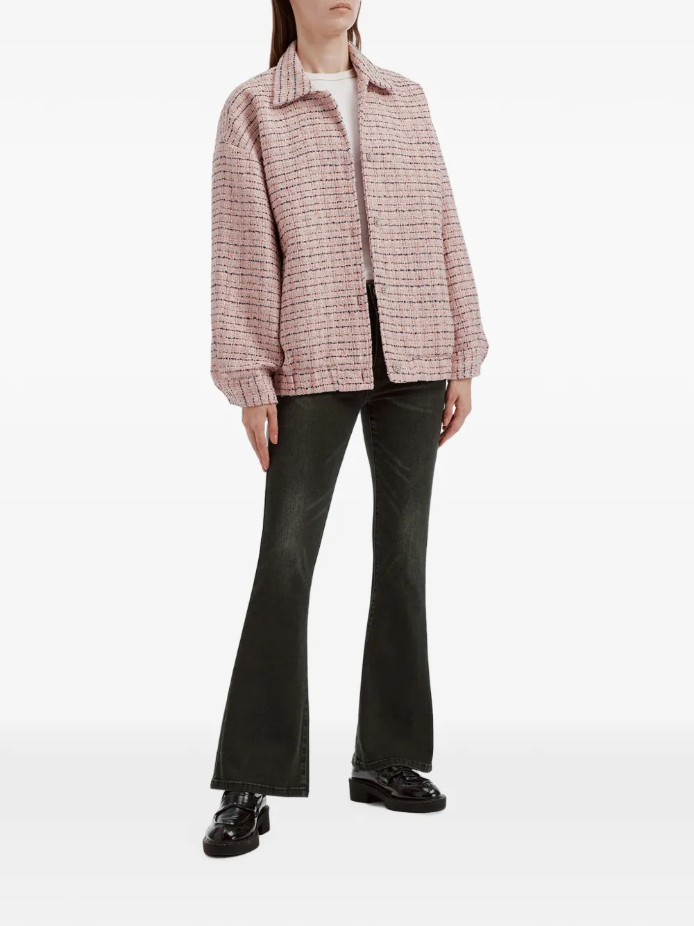 b+ab Flared jeans met vervaagd effect Zwart