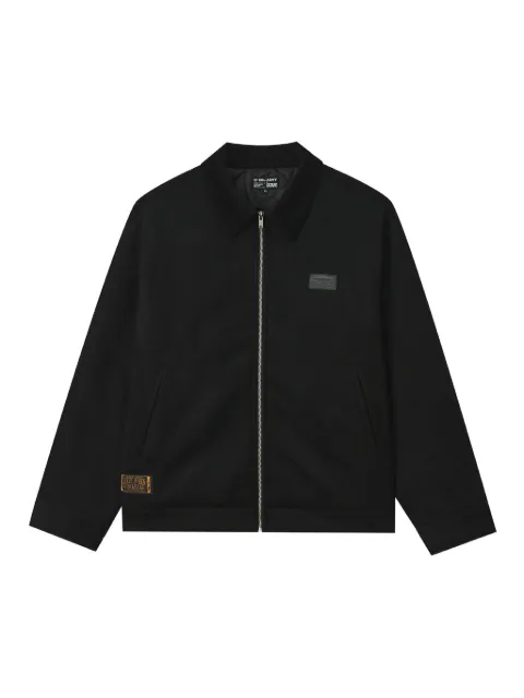 izzue logo-patch zip-up jacket