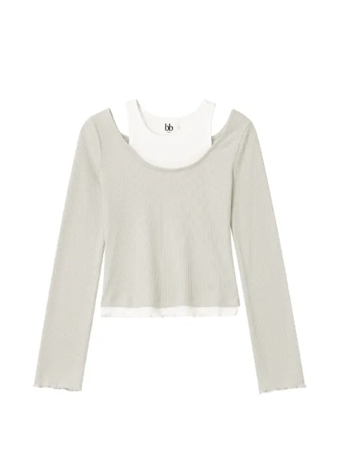 b+ab layered cold-shoulder T-shirt