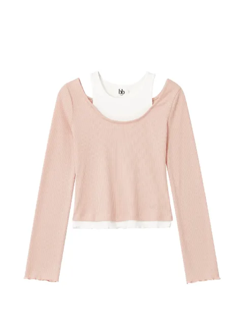 b+ab layered-effect long-sleeve T-shirt