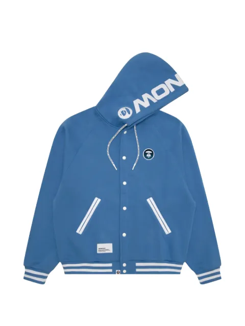 AAPE BY *A BATHING APE® logo-patch press-stud hoodie