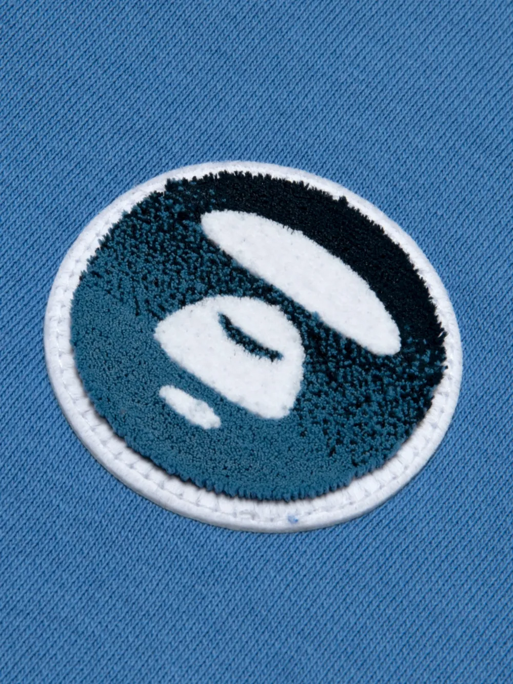 AAPE BY *A BATHING APE logo-patch press-stud hoodie Blauw