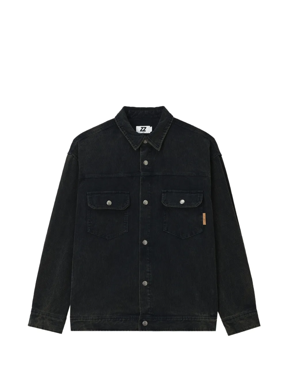 izzue corduroy panelled jacket - Nero