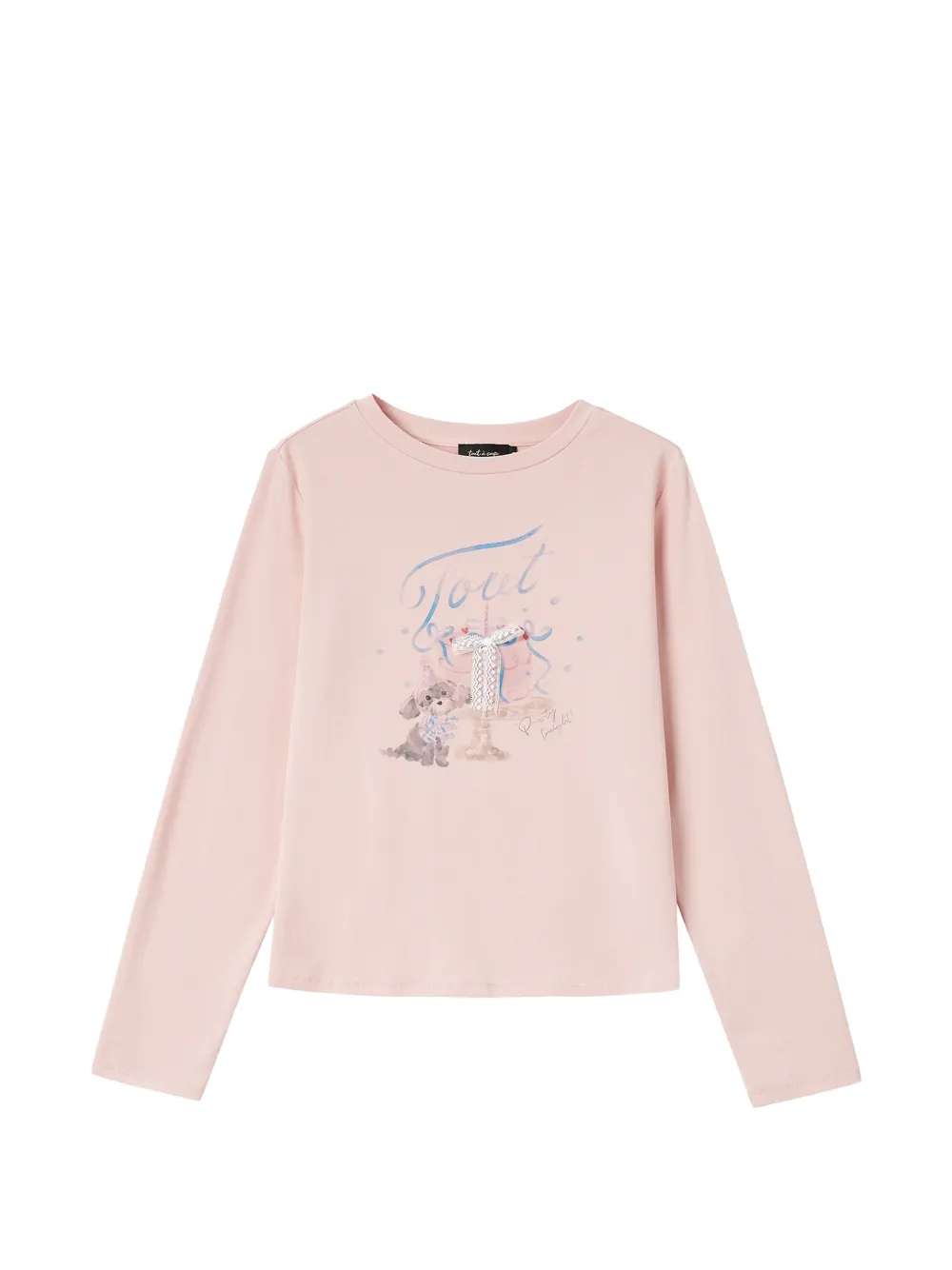 tout a coup graphic-print long-sleeve T-shirt