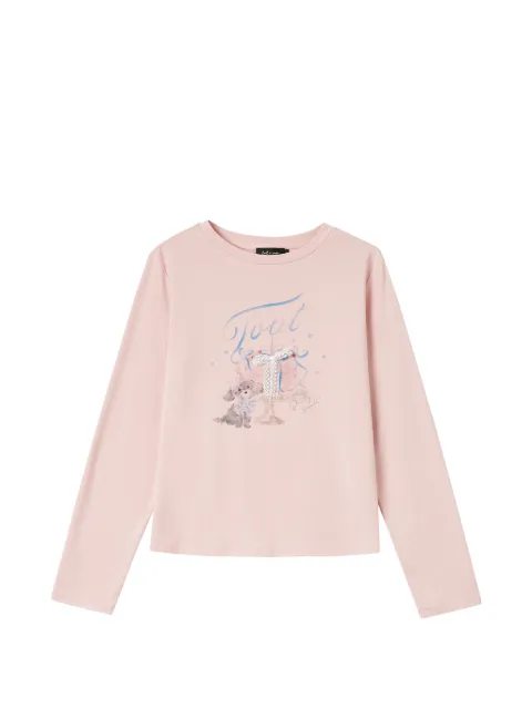 tout a coup playera manga larga con estampado gráfico