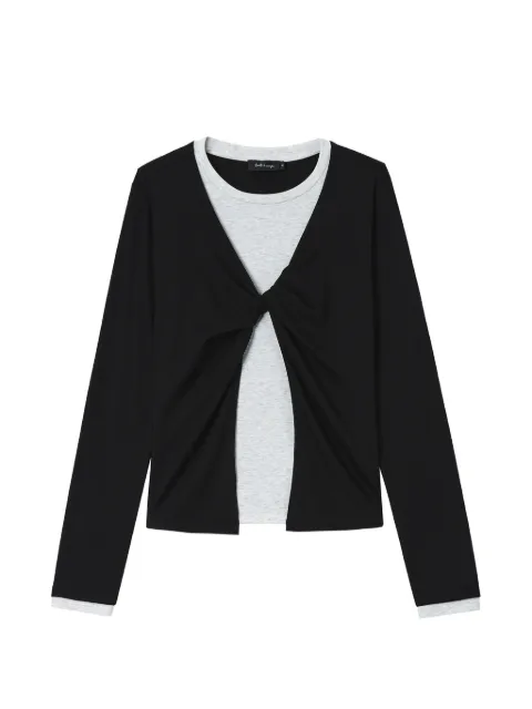 tout a coup twist-detail layered T-shirt