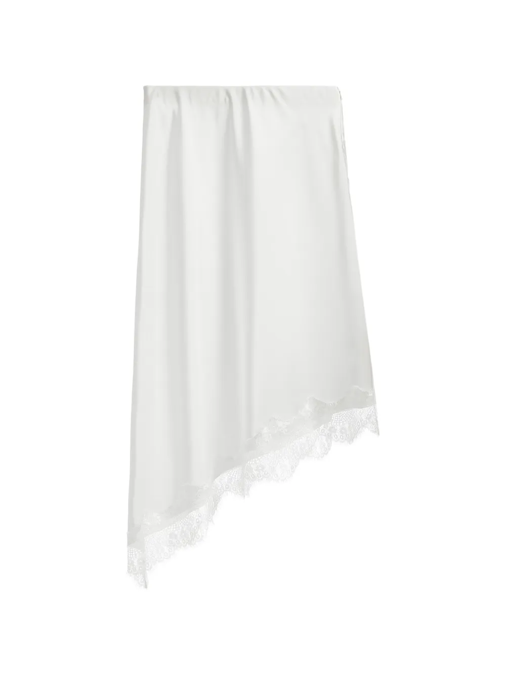 b+ab lace-trim asymmetric midi skirt