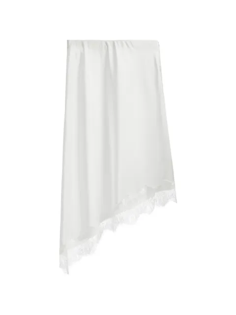 b+ab Gonna midi asimmetrica con finiture in pizzo