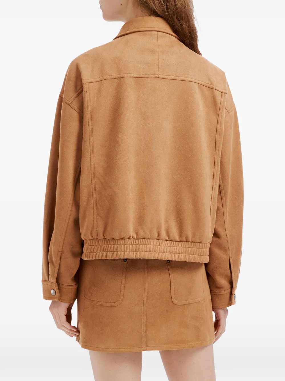 b+ab Shirtjack met elastische afwerking Beige