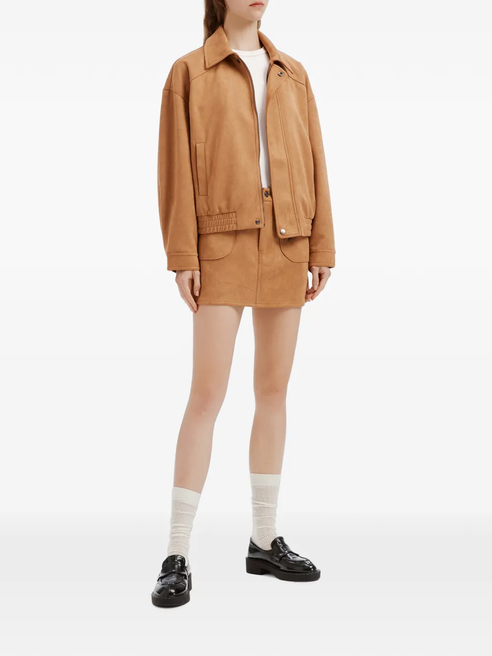 b+ab Shirtjack met elastische afwerking Beige