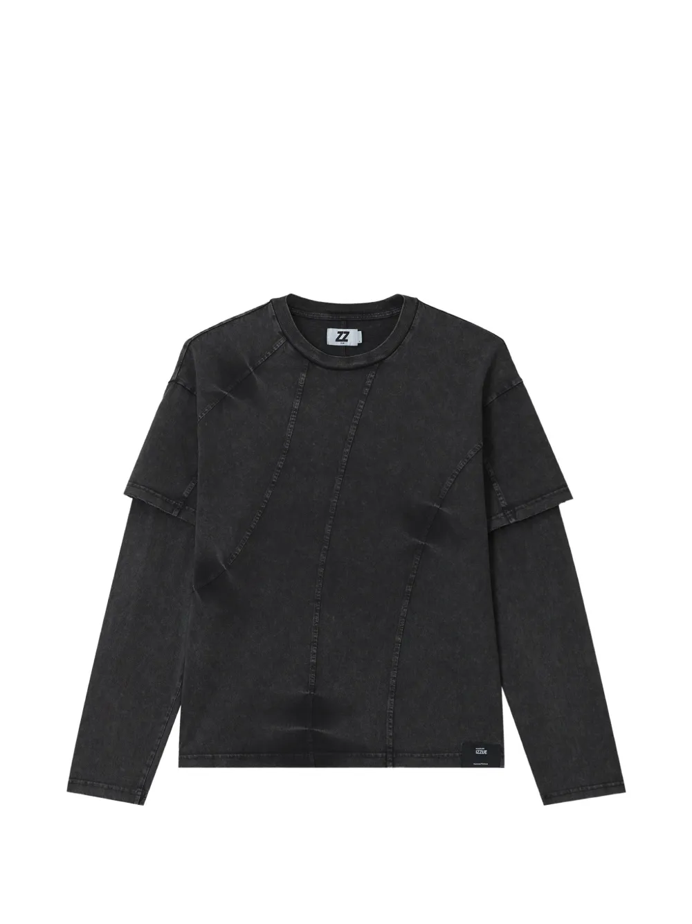 izzue layered acid-wash T-shirt