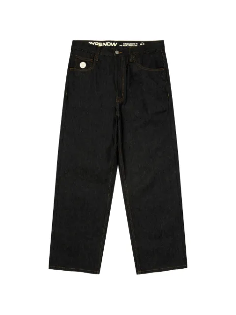 AAPE BY *A BATHING APE® logo-patch straight-leg jeans