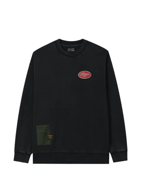 izzue logo-patch graphic-print sweatshirt