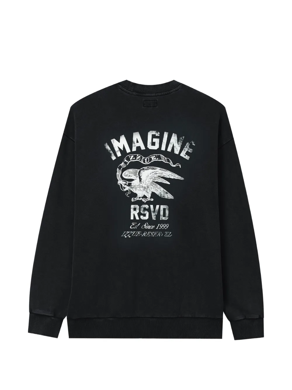 izzue Sweater met logopatch Zwart