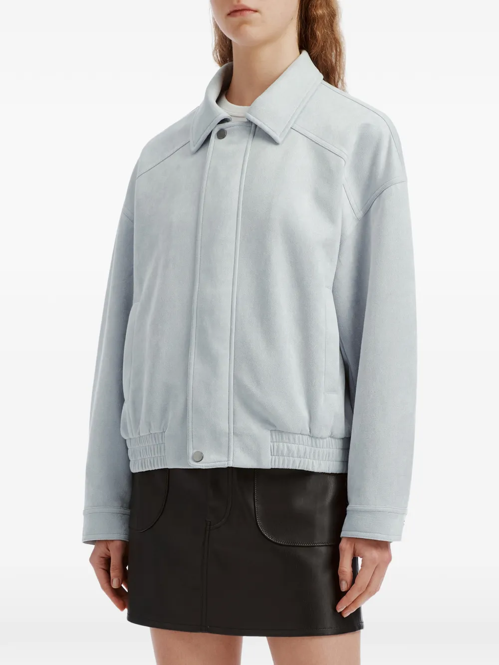 b+ab Shirtjack met elastische afwerking Blauw