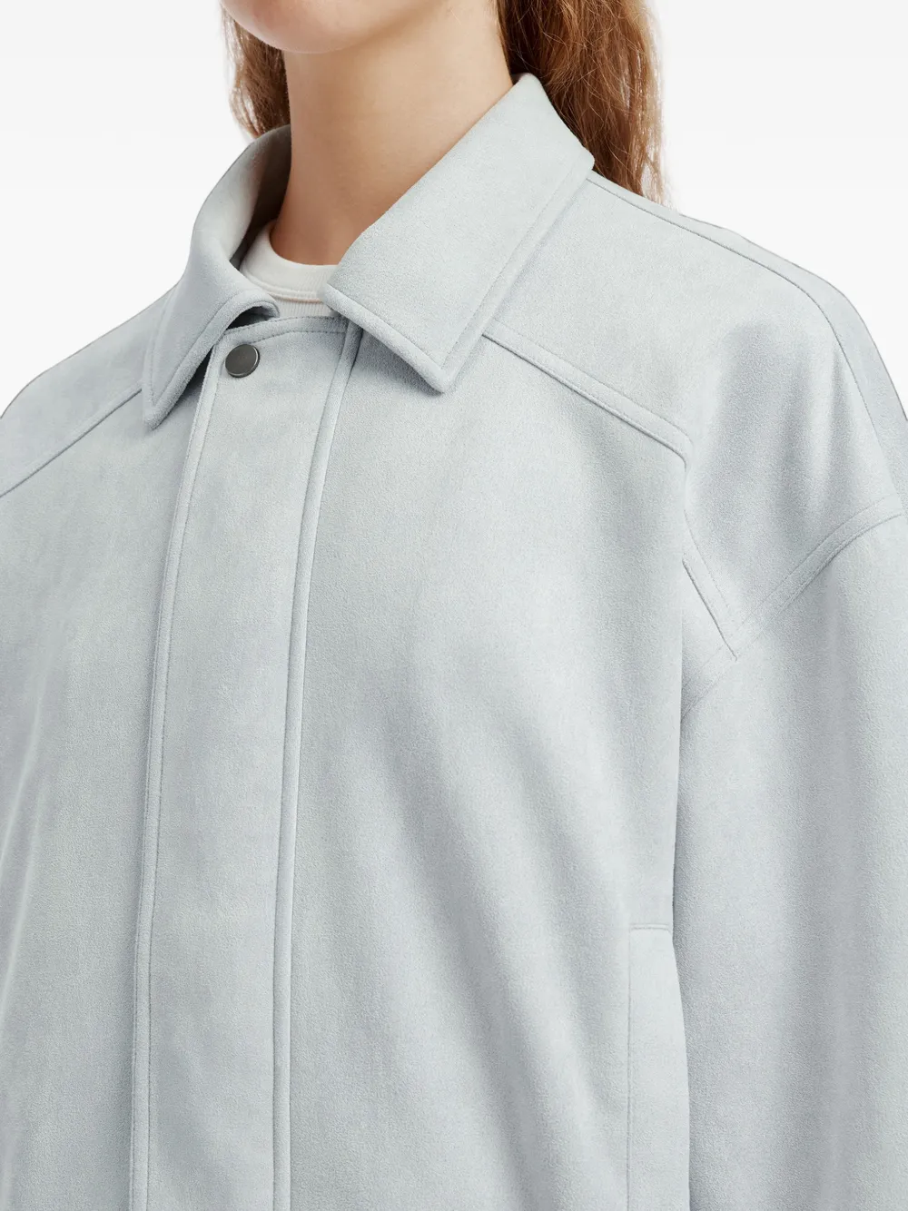 b+ab Shirtjack met elastische afwerking Blauw