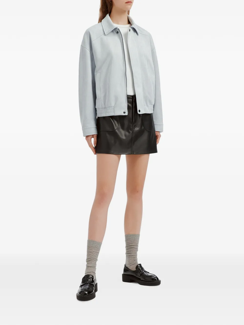 b+ab Shirtjack met elastische afwerking Blauw