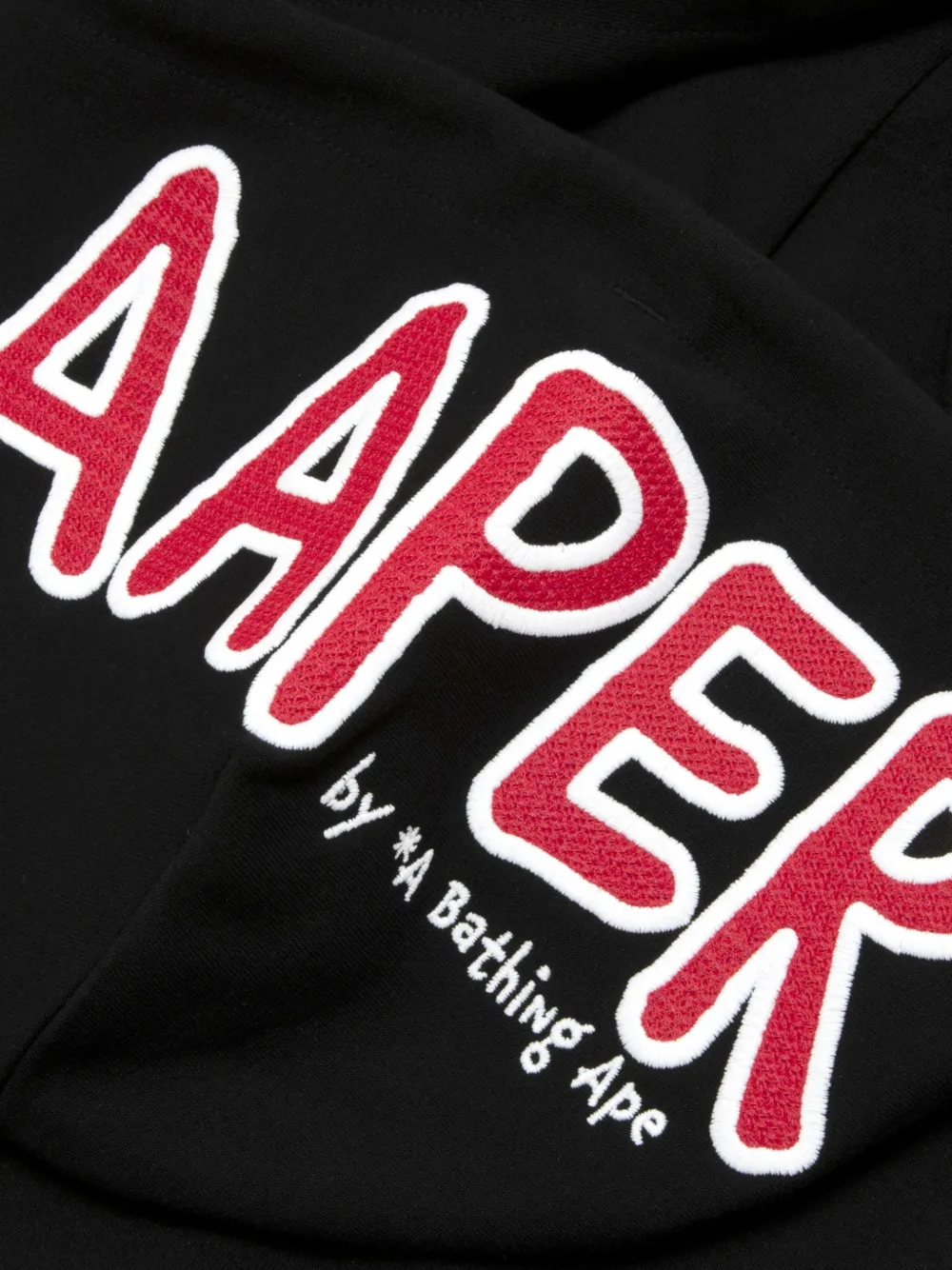AAPE BY *A BATHING APE Basic AAPER hoodie met geborduurd logo en trekkoord Zwart