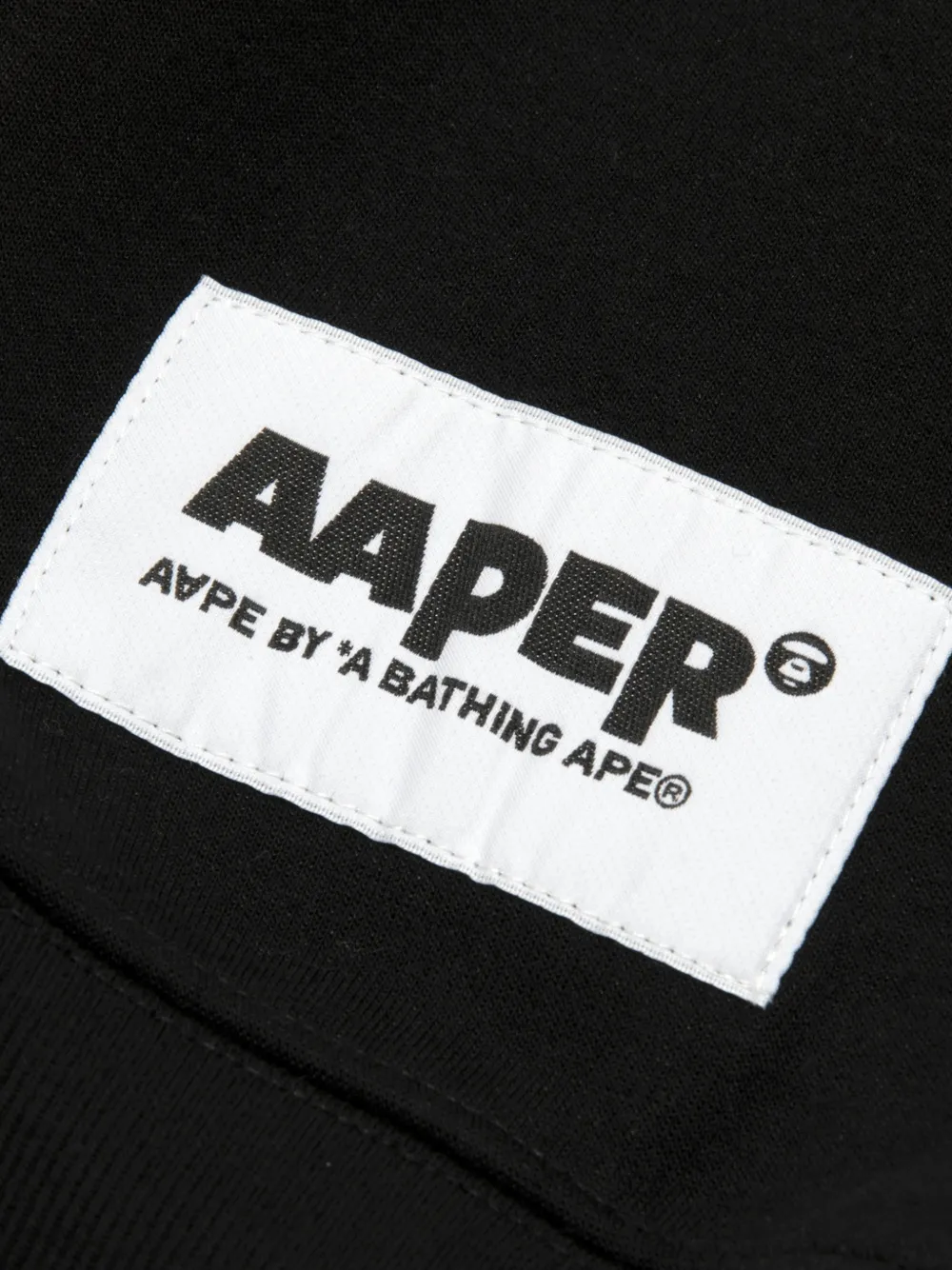 AAPE BY *A BATHING APE Basic AAPER hoodie met geborduurd logo en trekkoord Zwart