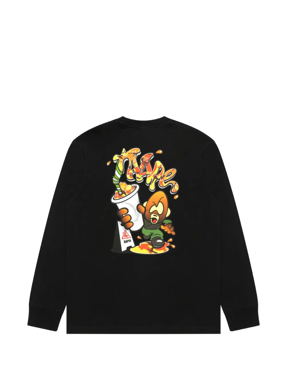 AAPE BY *A BATHING APE T-shirt met print Zwart
