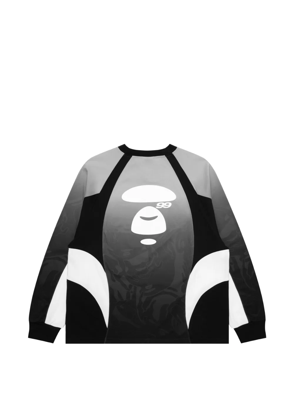 AAPE BY *A BATHING APE T-shirt met Moonface-print en lange mouwen Zwart
