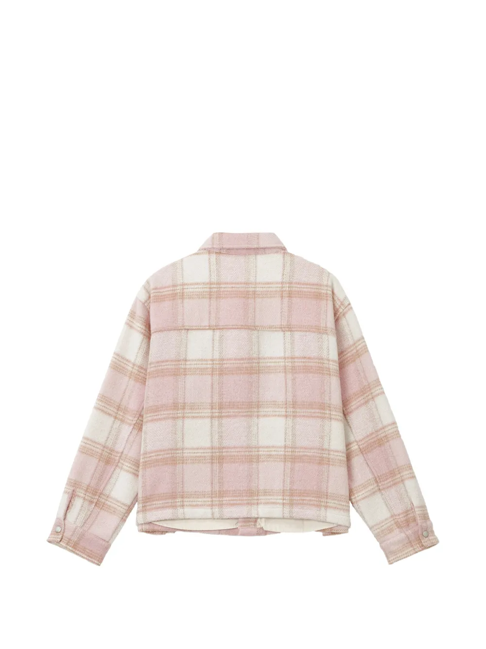 CHOCOOLATE Geruit shirtjack met opgestikte zak Roze